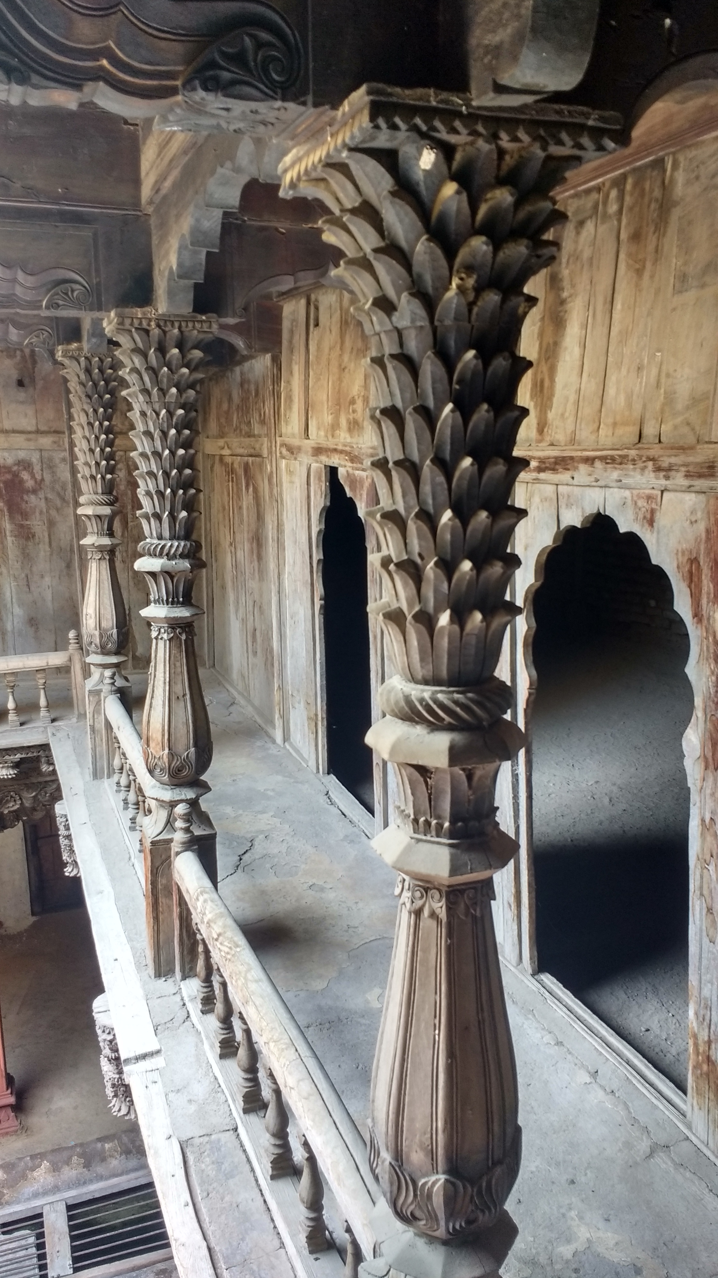 Carving inside Wada 
 Palashi Fort